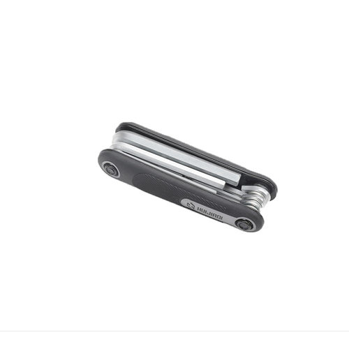 力易得铬钒钢8件套折叠式公制平头内六角扳手1.5-8mm EA1574