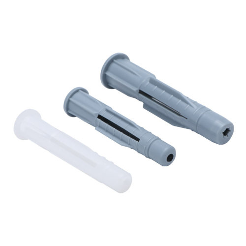 膨胀胶塞打结形塑料膨胀管栓M8X50mm三片扣式胶粒自攻螺丝空心墙