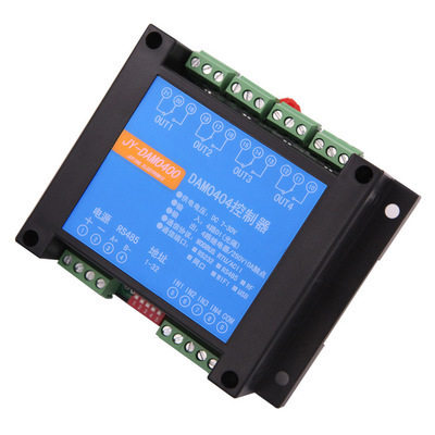Modbus协议 4路继电器输出 4路开关量输入IO/DO 串口控制4进入4出
