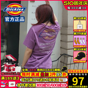 时尚 Dickies圆领短袖 新品 帝客潮牌24春季 宽松短Tee T恤男女情侣装