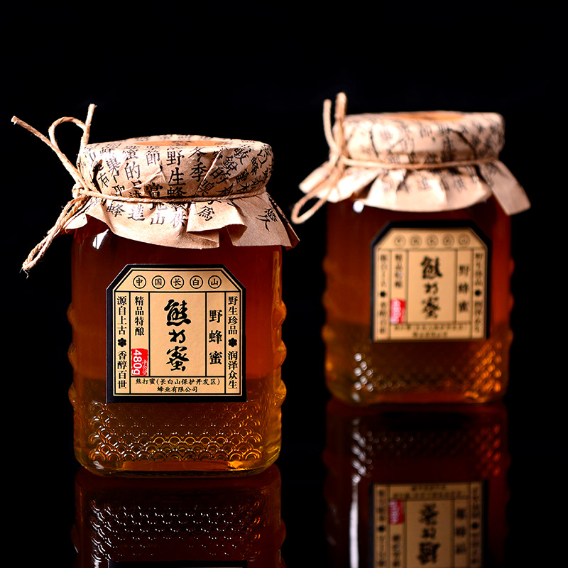熊打蜜 长白山野蜂蜜480g 150天成熟期精品特酿蜂蜜