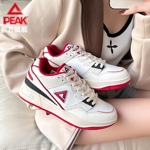 匹克态极910OG复刻滑板鞋 子ET31977B 情侣皮面厚底小白休闲运动鞋