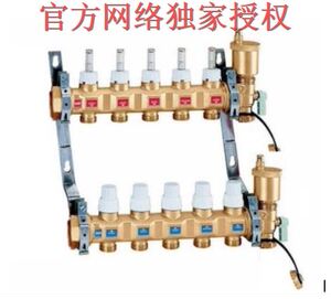 意大利卡莱菲668-S1外置流量计分集水器 原装进口地暖分水器 3路