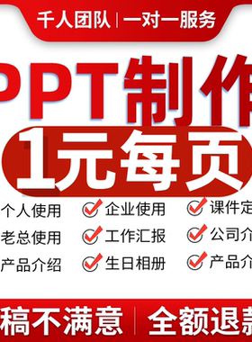 ppt制作代做帮做课件模板美化修改pdf转企业宣传工作答辩年终述职