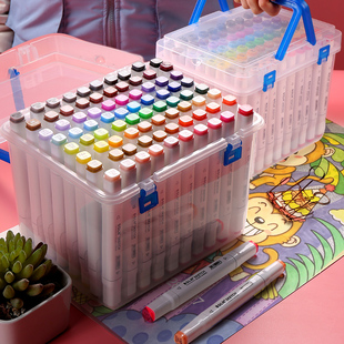马克笔套装 1000色全套 双头酒精油性幼儿园儿童动漫水彩笔绘画笔24 学生美术生专用touch正品