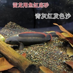 粉色青灰青红雨林沙鱼缸底砂发色造景底沙粗砂棕黑偏黑色雷龙鱼沙