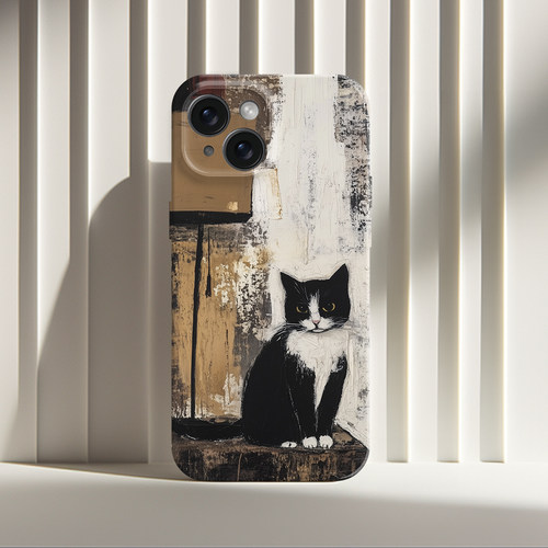 奶牛猫油画美拉德配色适用iPhone16/15promax手机壳华为mate60菲林硬OPPOreon13苹果14/15vivoX200软一加ACE3