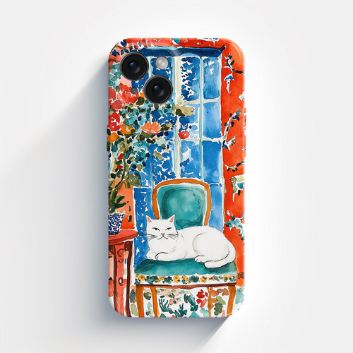 古典小白猫咪猫适用iPhone16promax苹果14小米15新款mate70华为p70nova荣耀200菲林手机壳13opporeno13软壳