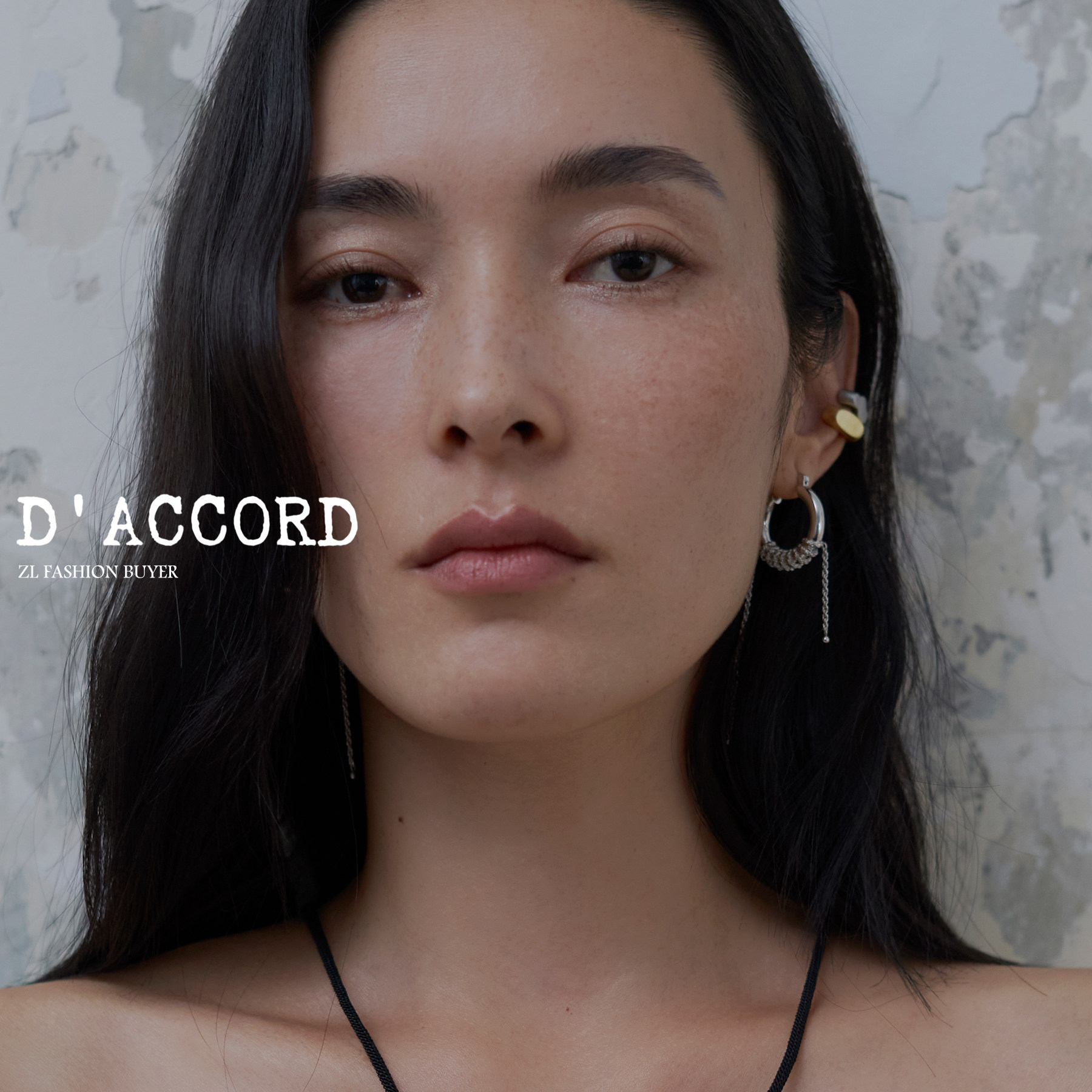现货DACCORD麻花结圆环不对称流苏耳环个性设计小众官方授权