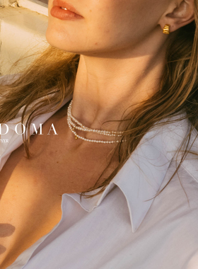 钟楚曦同款天然珍珠小金珠项链