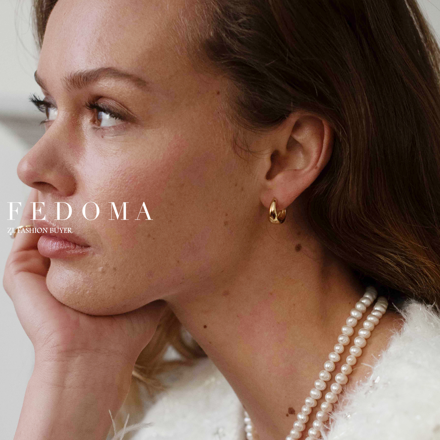 Fedoma简约迷你水滴形U形耳环