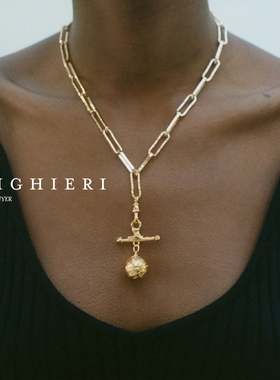 清仓英国Alighieri圆球不规则肌理重工纯手工高级秋冬毛衣链项链