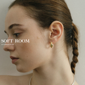 现货SOFT 款 ROOM双面果荚肌理小号耳环百搭极简高级感 董洁推荐