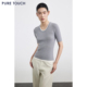 TOUCH女装 毛衫 25秋冬新款 羊毛针织衫 PURE 撞色半袖 短袖 百搭修身
