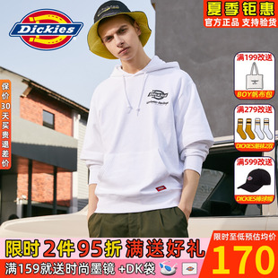 迪克潮牌24春季 Dickies连帽卫衣印花假两件情侣款 季 新品 休闲上衣