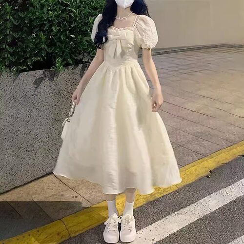 女大童泡泡袖连衣裙夏装