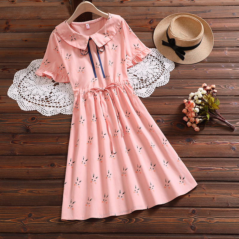 少女连衣裙夏装2020新款12女孩13中大童15岁甜美小清新16洋气裙子