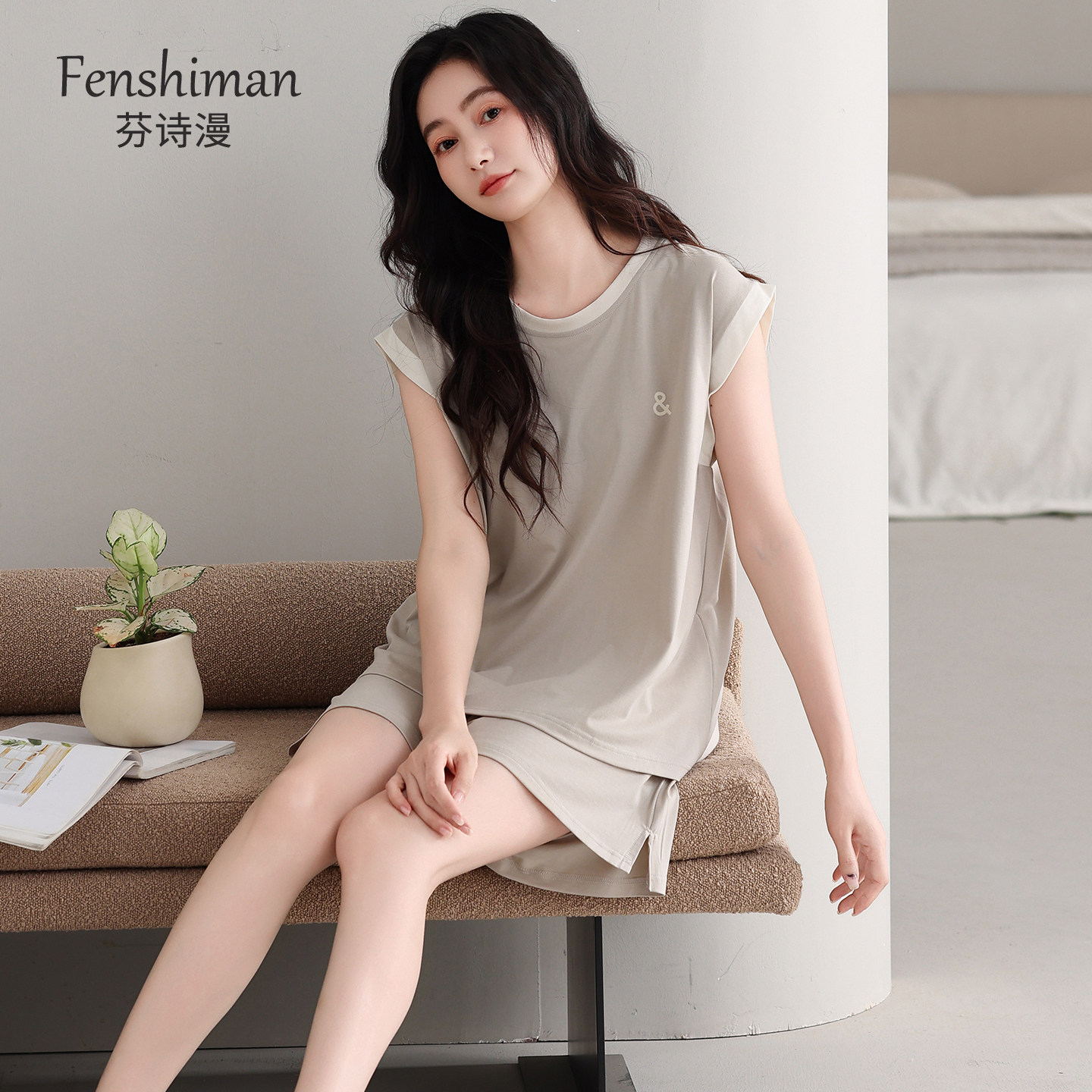 睡衣女款夏季短袖短裤莫代尔2025新款夏天冰丝小个子高级感家居服,女士内衣/男士内衣/家居服,睡衣/家居服套装,淘宝优惠券,粉丝福利购,淘宝优惠卷