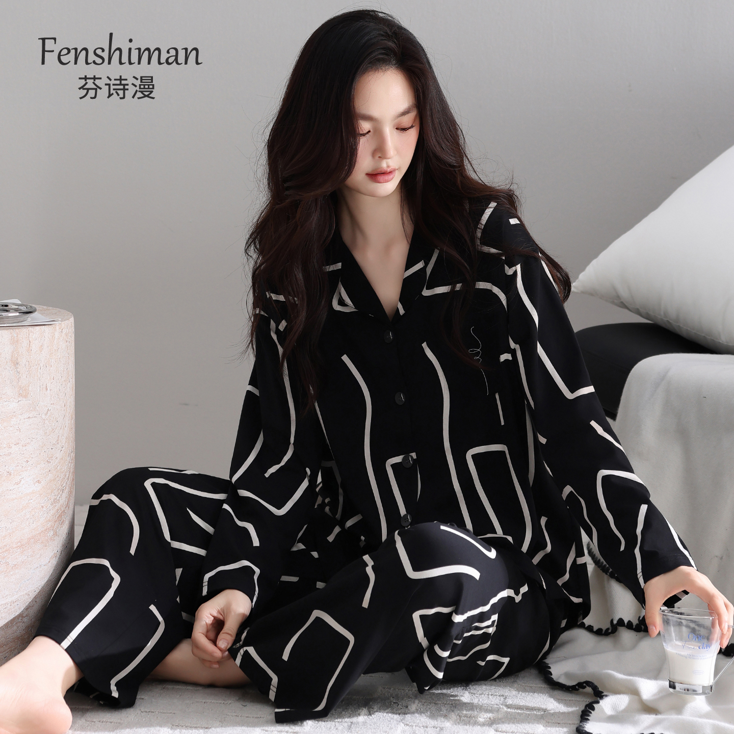 【超亲肤】睡衣女士春秋纯棉长袖