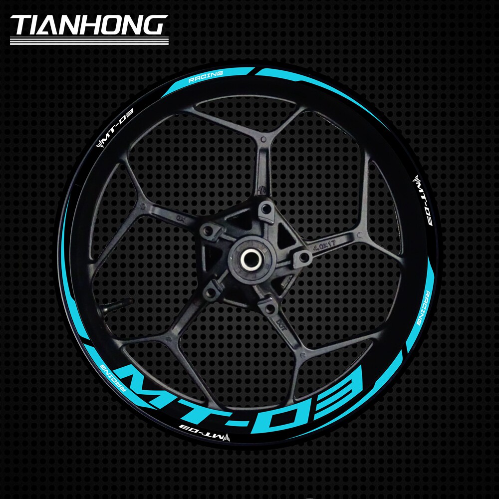 适用于雅马哈摩托车机车MT-03轮毂车圈钢圈防水反光贴纸贴花