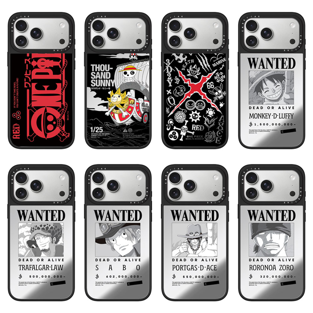 CASEJiAK海贼王悬赏令阳光梅丽号适用于iPhone苹果17 16Pro Max手机壳15/14Plus13 12pro磁吸Air防摔保护套