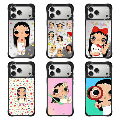CASEJiAK Yuy小玉女孩呆萌可爱四角防摔适用于iPhone苹果17 16Pro Max手机壳15/14Pro磁吸13保护壳套