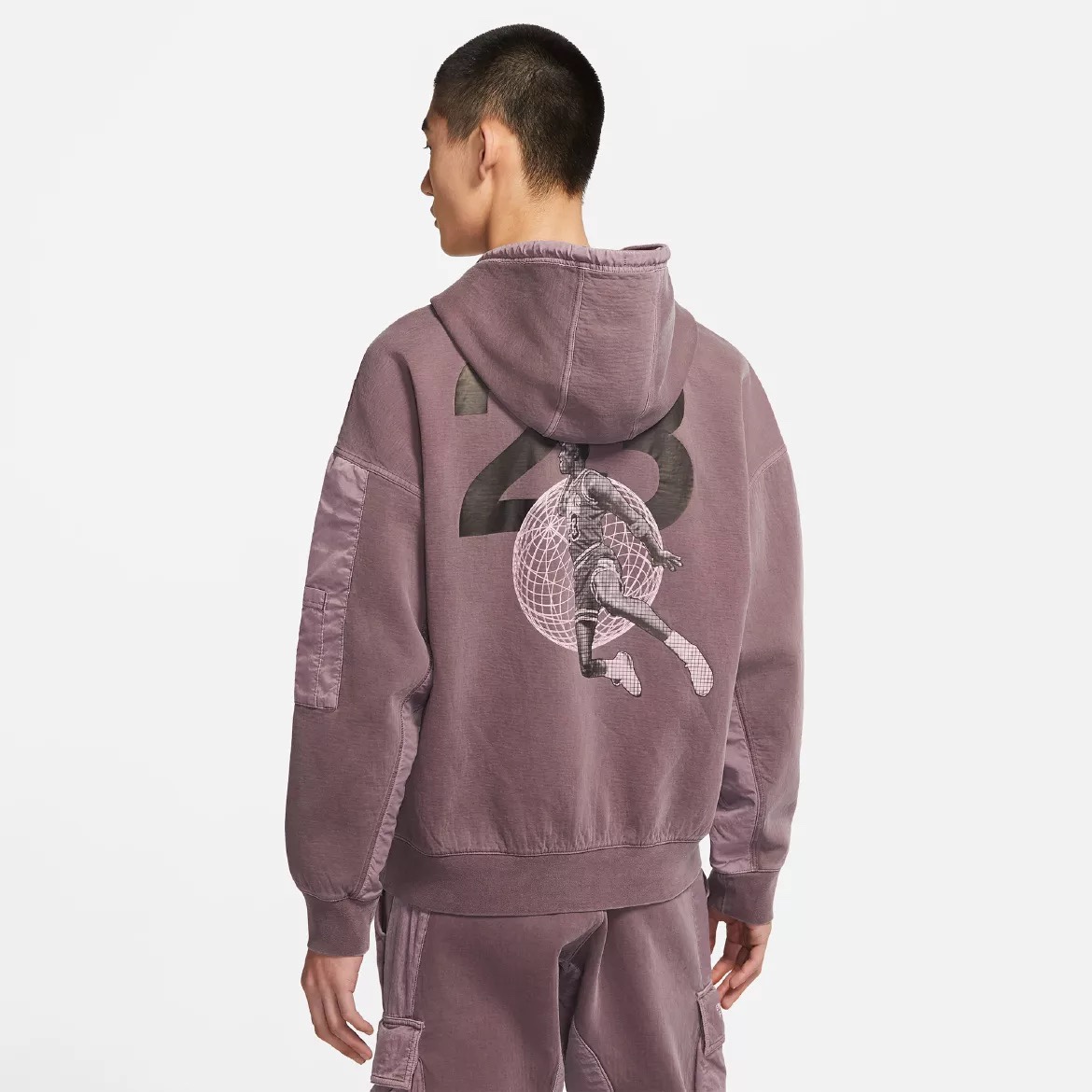 Air Jordan 23 耐克男子AJ飞人印花水洗连帽卫衣套头衫CV2768-255