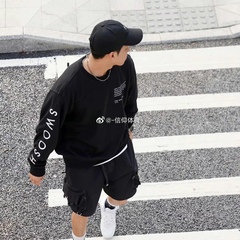 Nike耐克男子圆领双钩logo刺绣针织毛圈运动休闲套头卫衣 DJ0466