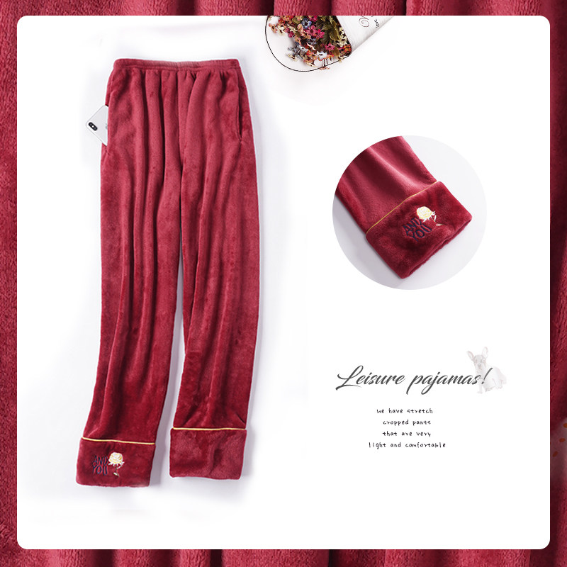 加厚睡裤女秋冬珊瑚绒加绒学生保暖暖裤法兰绒居家裤子宽松可外穿,女士内衣/男士内衣/家居服,睡裤/家居裤,淘宝优惠券,粉丝福利购,淘宝优惠卷