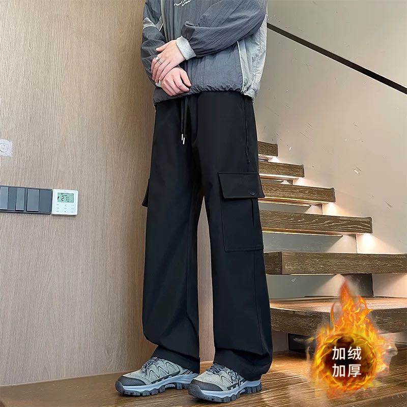 2025新款秋冬工装裤男女休闲裤阔腿伞兵裤