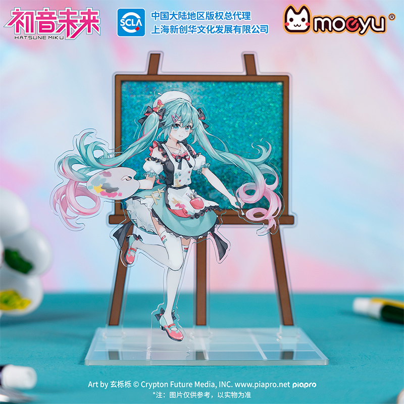 moeyu 初音未来涂鸦指挥家流沙摆件miku动漫二次元周边亚克力立牌