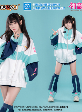 moeyu初音未来未来韵律风衣外套秋冬连帽夹克miku二次元动漫周边