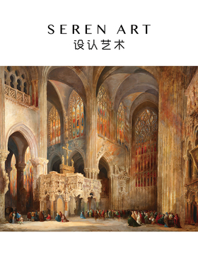SEREN ART《列日大教堂》高级玩具哥特建筑艺术拼图裱框1000片