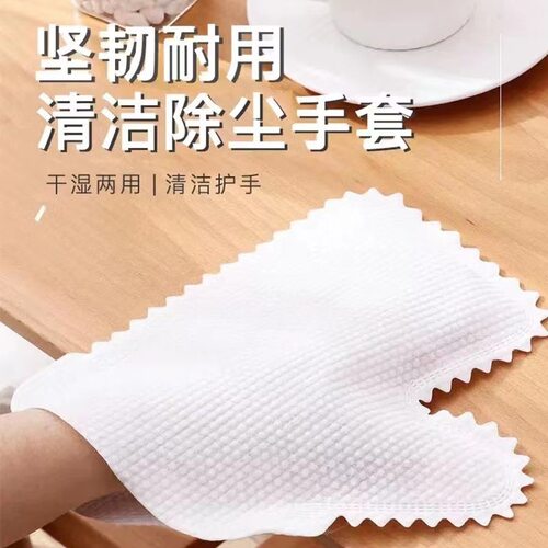 家庭扫除多功能清洁防静电干湿两用一次性擦窗除尘宠物抹布手套M
