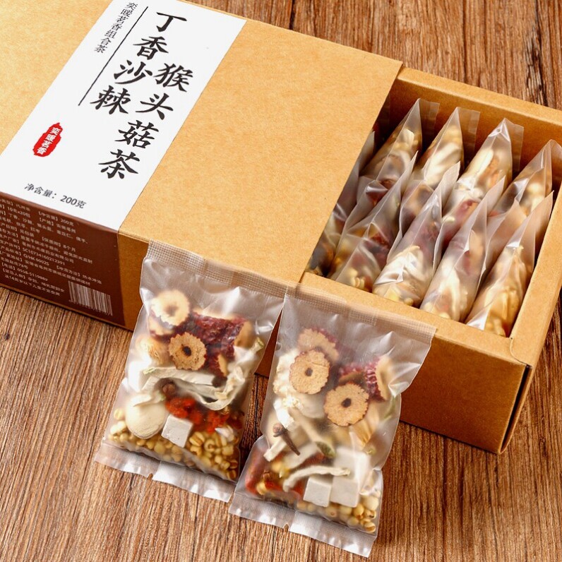 健脾养胃护肝茶调理肠胃祛湿气丁香沙棘猴头菇佛手茯苓养生花茶包