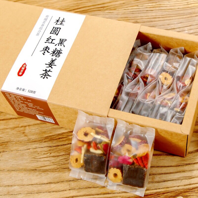 黑糖姜枣茶补气补血女人贫血调理气血不足月经量少调经暖宫养生茶