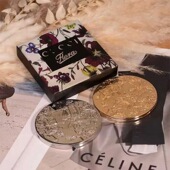 G家伴手礼赠品四叶草金色复古化妆镜子折叠镜伴手礼便携式 双面镜