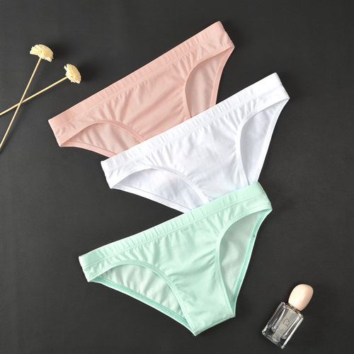 君也男士纯棉三角裤无囊袋紧身款