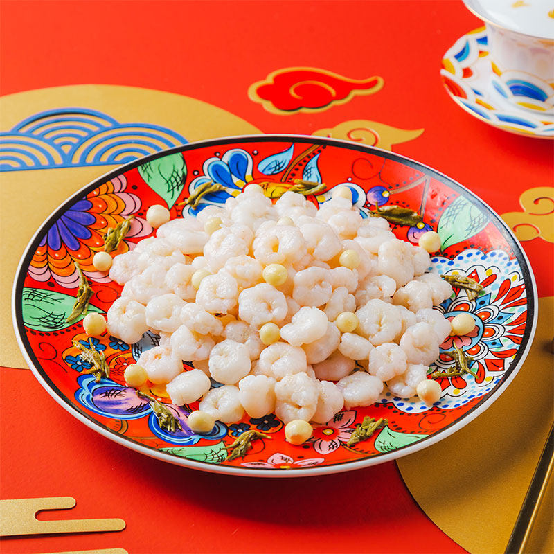 虾噗虾噗苏州经典菜肴碧螺虾仁210g冷冻水产高端鸡头米中秋节送礼