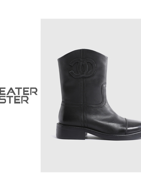 毛衣姐姐 百搭英伦风中筒靴时尚复古厚底骑士靴女25830