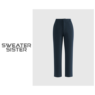 551 毛衣姐姐新款 女垂感休闲裤 裤 236635 简约显瘦高腰开叉西装