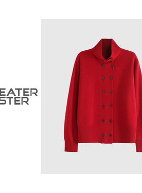 毛衣姐姐 优雅|通勤|高领|开衫毛衣新款羊毛针织衫女031-9962