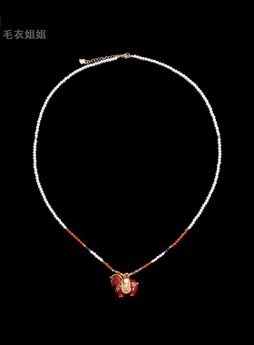 毛衣姐姐【马上有福】复古小马吊坠项链毛衣链女854-006