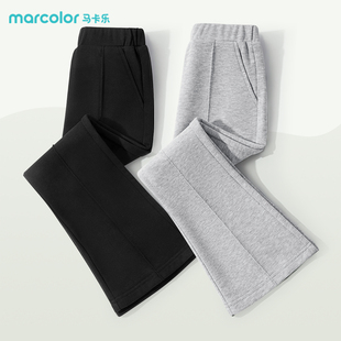 马卡乐童装女童喇叭裤秋季新款2025儿童中小童大脚裤开学休闲长裤