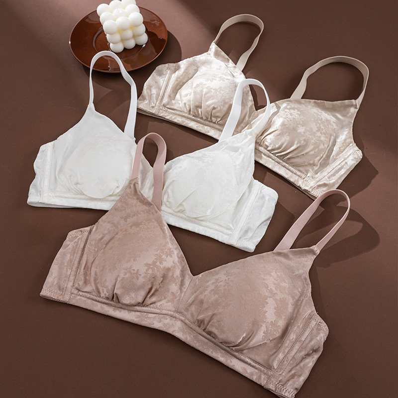 缕梵真丝弹力缎面超薄测收副乳文胸 桑蚕丝无钢圈V领提花内衣,女士内衣/男士内衣/家居服,文胸,淘宝优惠券,粉丝福利购,淘宝优惠卷