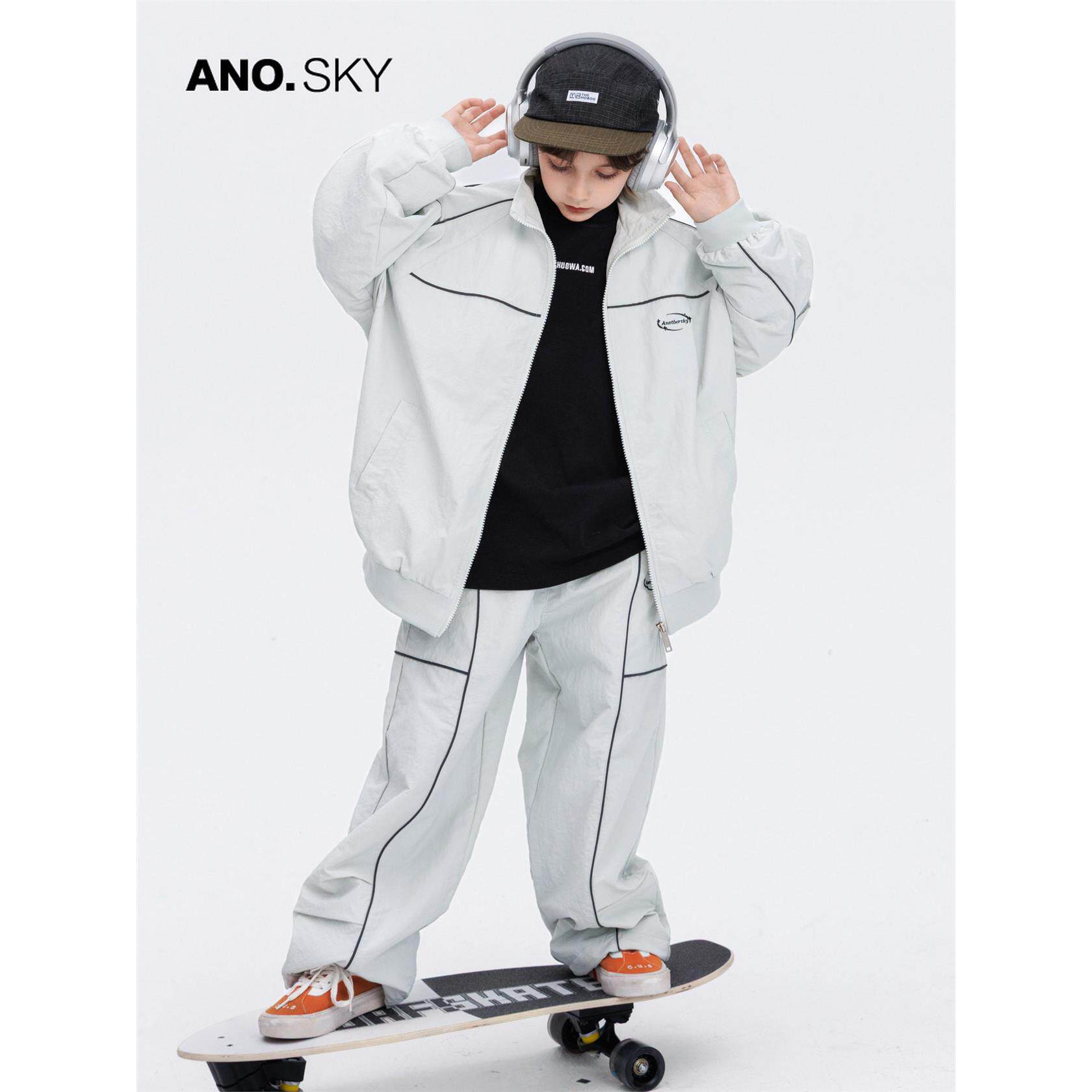 anothersky 儿童秋装冲锋衣男童春秋运动服套装2025新款男孩衣服