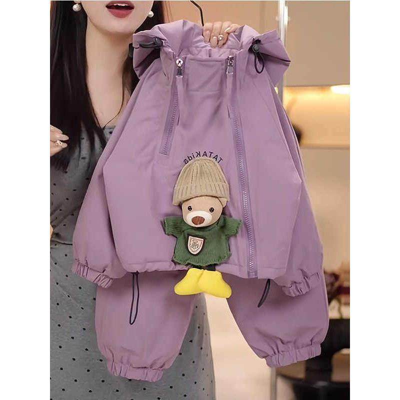 法国BADNUT女童套装秋冬2025新款儿童连帽大童夹棉加厚两件套,童装/婴儿装/亲子装,套装,淘宝优惠券,粉丝福利购,淘宝优惠卷