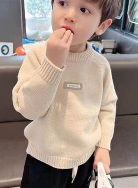 Next inss男童毛衣2025冬新款打底衫儿童保暖针织衫宝宝洋气上衣