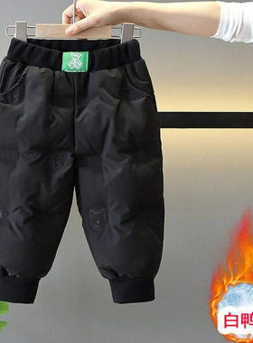 Next inss儿童羽绒裤白鸭绒2025冬季男女童棉裤三层加厚一条过冬