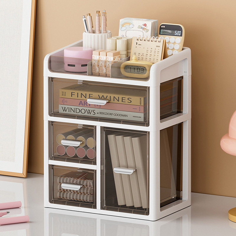抽屉式桌面收纳盒办公室文件工位书桌文具置物架化妆品整理储物盒,收纳整理,桌面收纳盒,淘宝优惠券,粉丝福利购,淘宝优惠卷